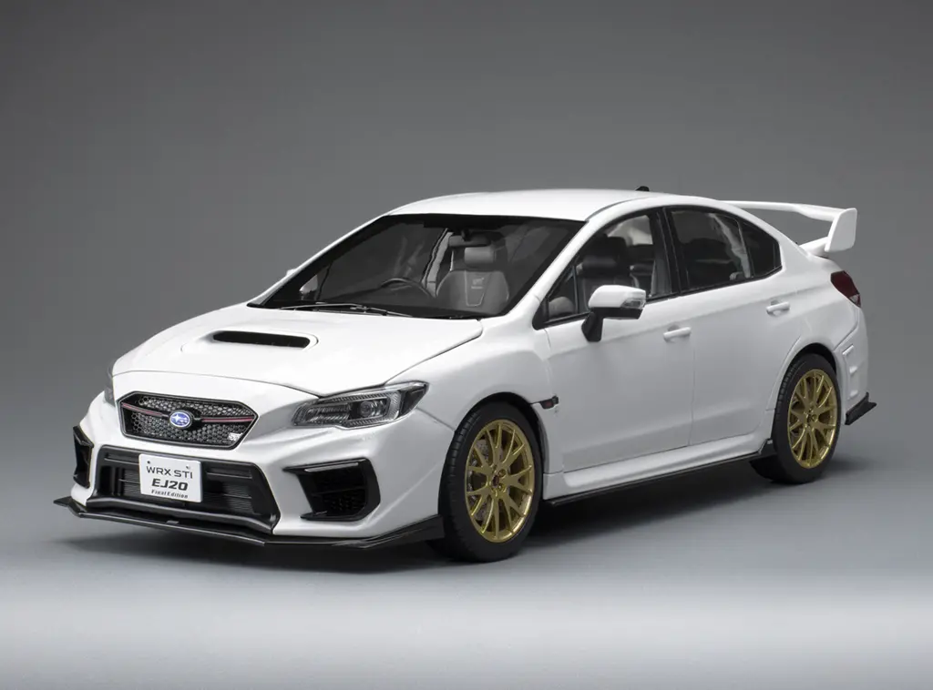 ミニカー SUBARU WRX STI EJ20 Final edition 2019 Subaru WRX STI EJ20 Final Edition – Crystal White Pearl